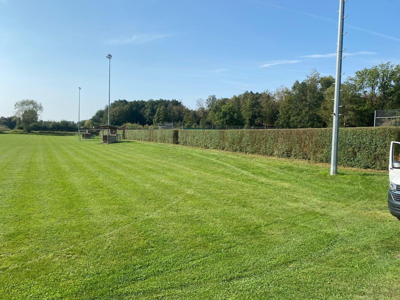 TSV Schondorf Heckenschnitt am Fussballplatz